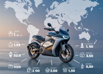 Infographic comparing Energica Ego prices across major international markets
