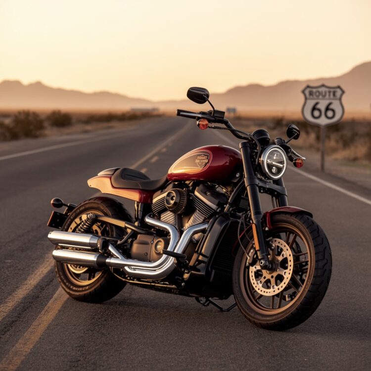 A side view of a Harley automatic motorcycle parked in the USA with urban background – Harley Automatic Motorcycles: USA Buyer’s Guide