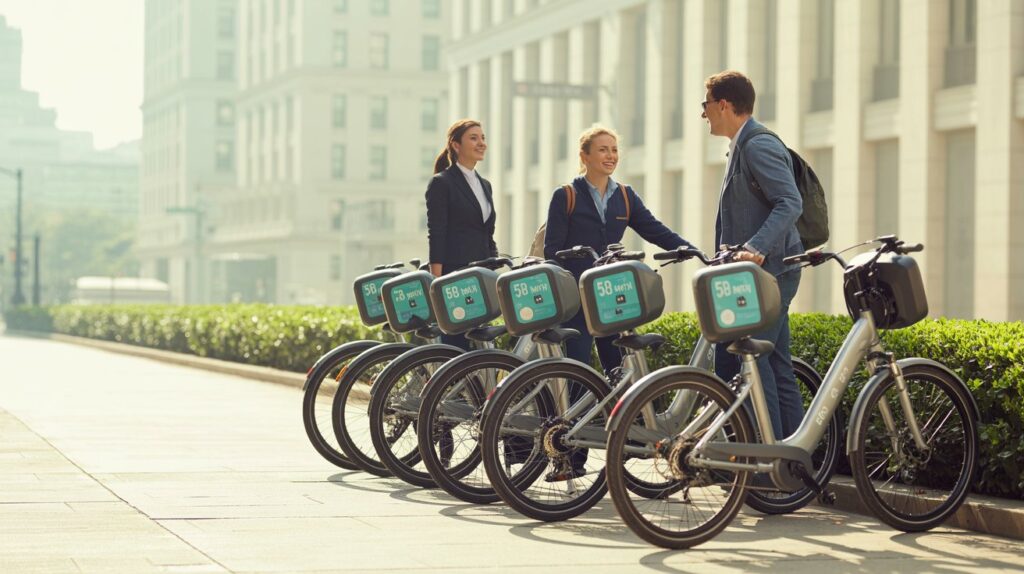Rider enjoying smooth city ride on low-cost e-bike