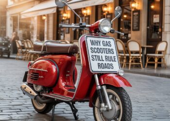 Fuel-efficient urban ride showing real benefits of owning a gas scooter