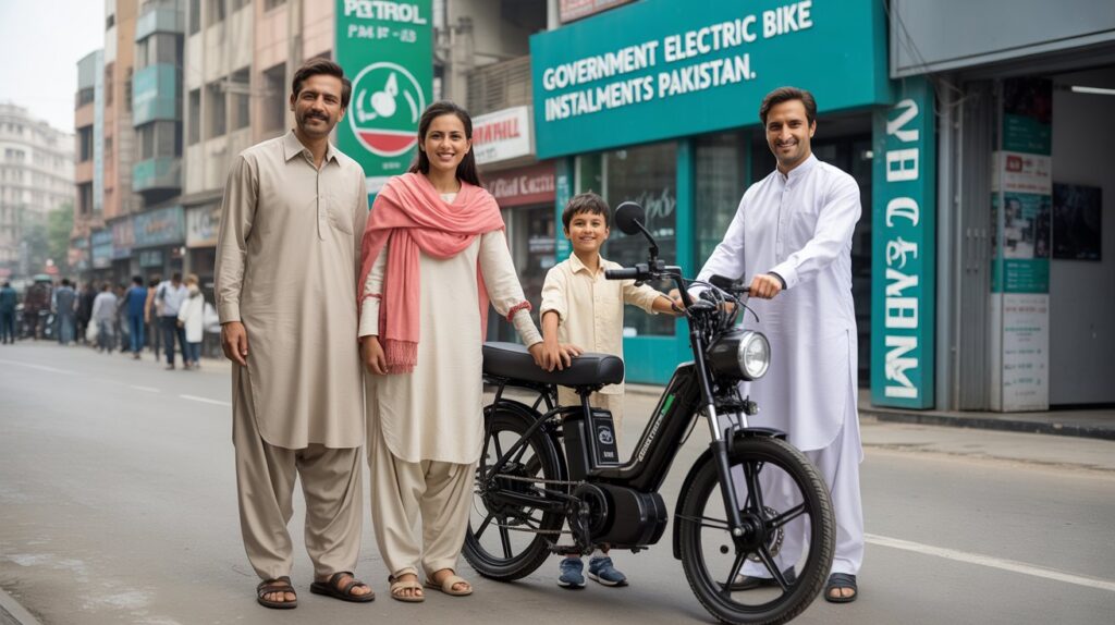 Young office worker riding an electric bike bought on easy installments to avoid petrol expenses.