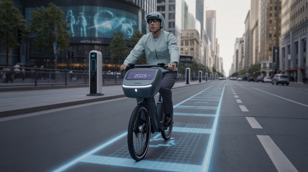 Electric bike charging at a solar-powered station — are electric bikes the future of clean energy transport?