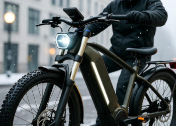electric bike in snowy weather