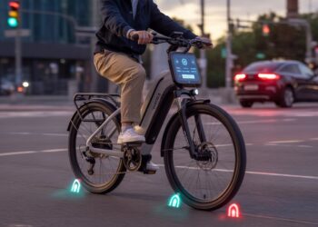 Electric bike with smart sensors reducing road accidents