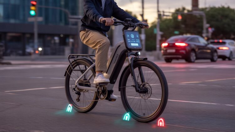 Electric bike with smart sensors reducing road accidents