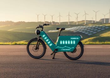 Electric bike battery showing future lifespan and durability